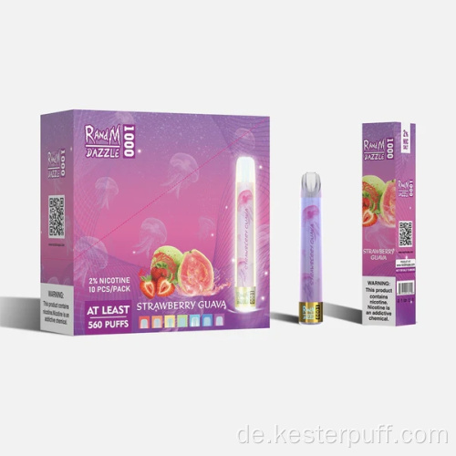 Randm Dazzle 1000 LED -Einweg -Vape Pod -Gerät